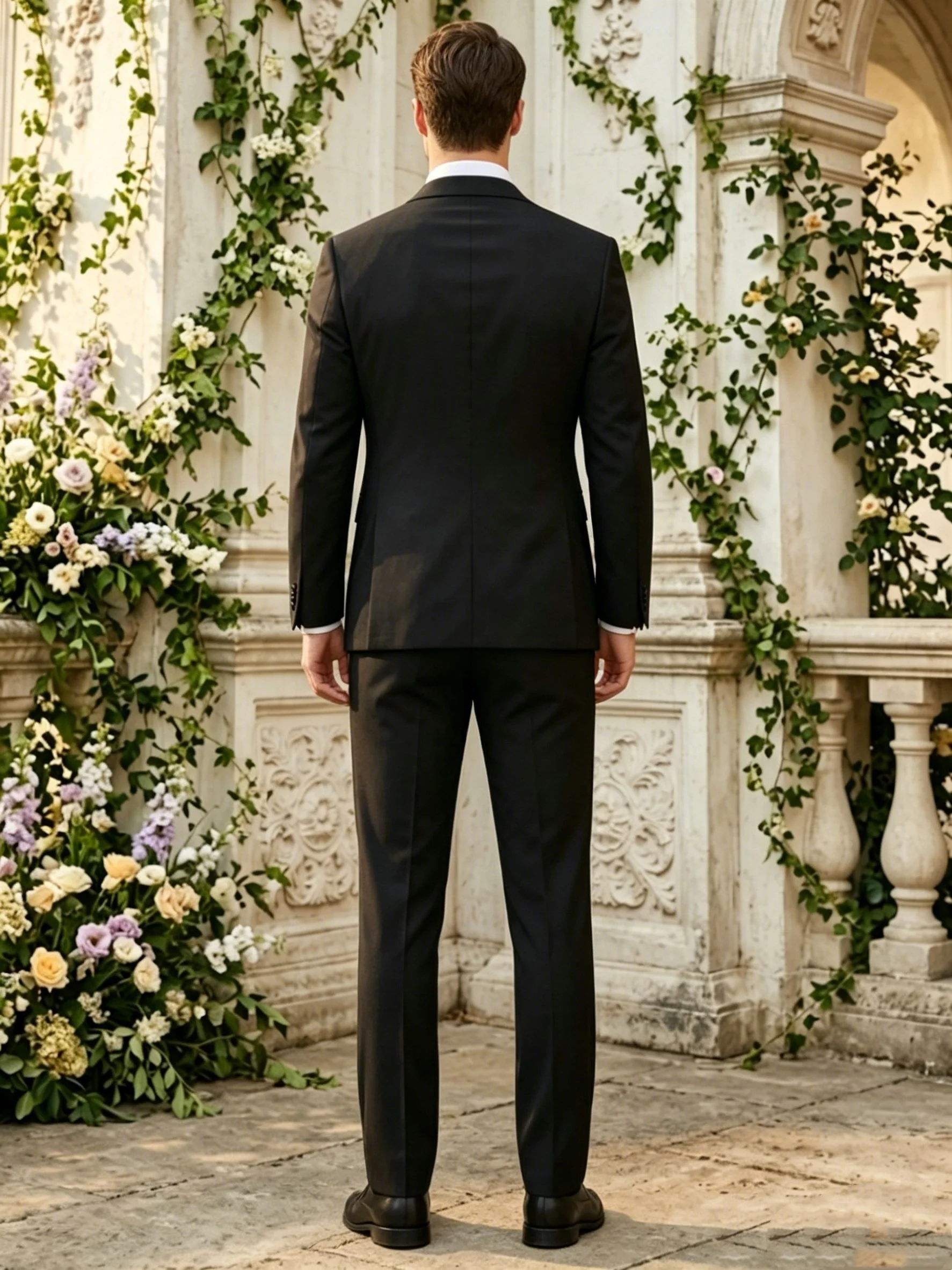 Men's Suit Jacket, 2-Piece, Stretch and Wrinkle-Resistant, Black - Image 2