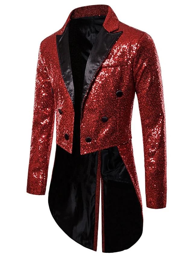 Men's Tailored Fit Double Breasted Six-buttons Party Jacket - Image 4