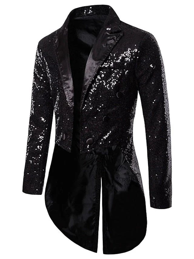 Men's Tailored Fit Double Breasted Six-buttons Party Jacket - Image 5