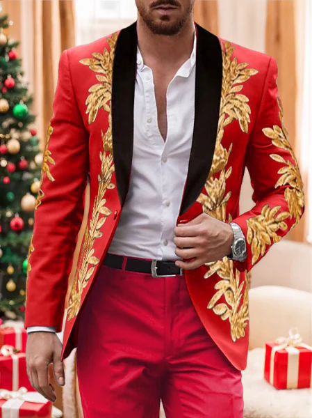 Men's Tailored Fit Single Breasted One-button 2 Pieces Wedding Suits - Image 6