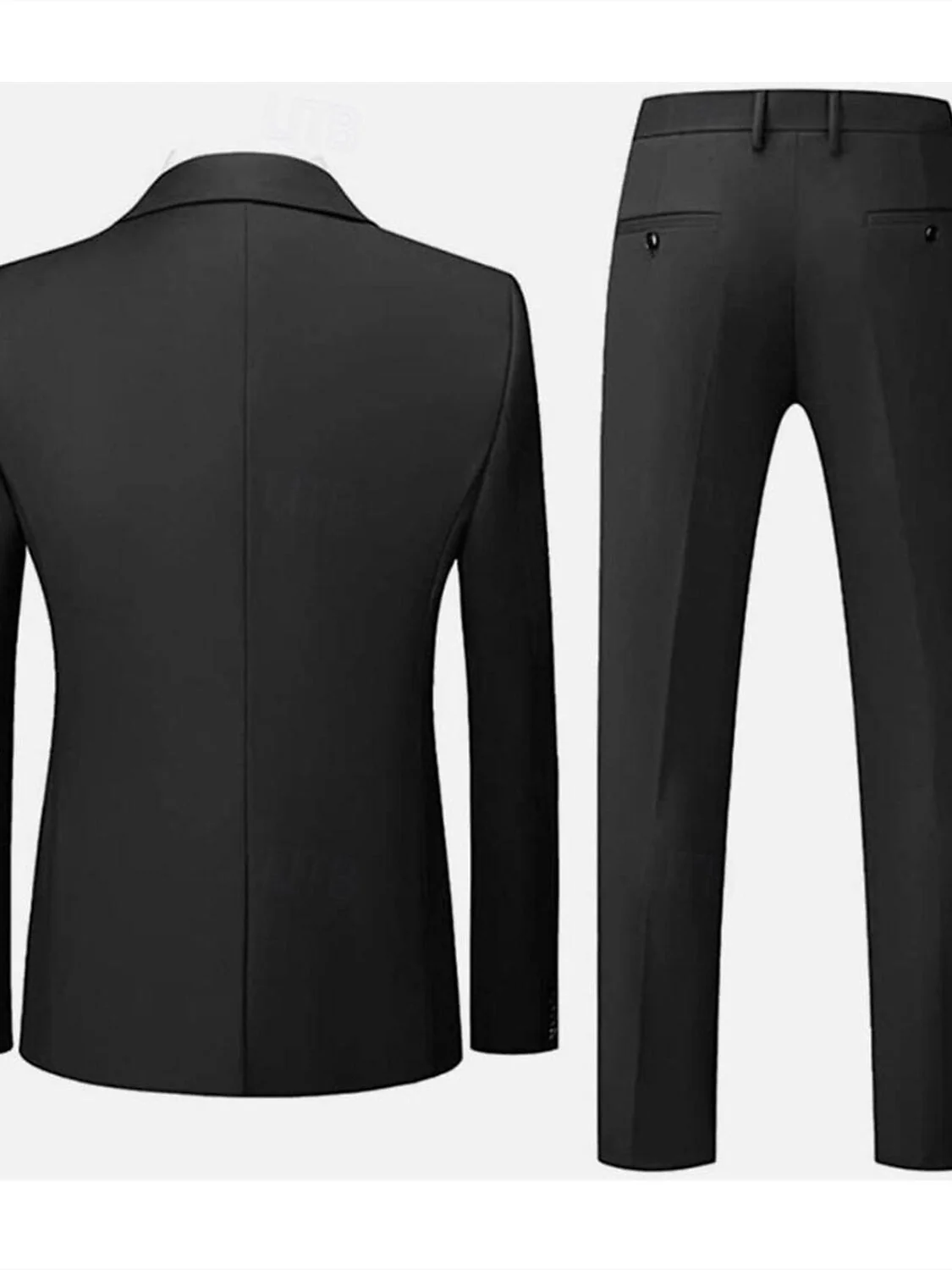 Men's Tailored Fit Single Breasted One-button  2 Pieces Wedding Suits - Image 7
