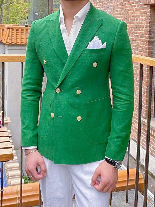 Men's Tailored Fit Single Breasted Two-buttons Blazer Jacket - Image 4