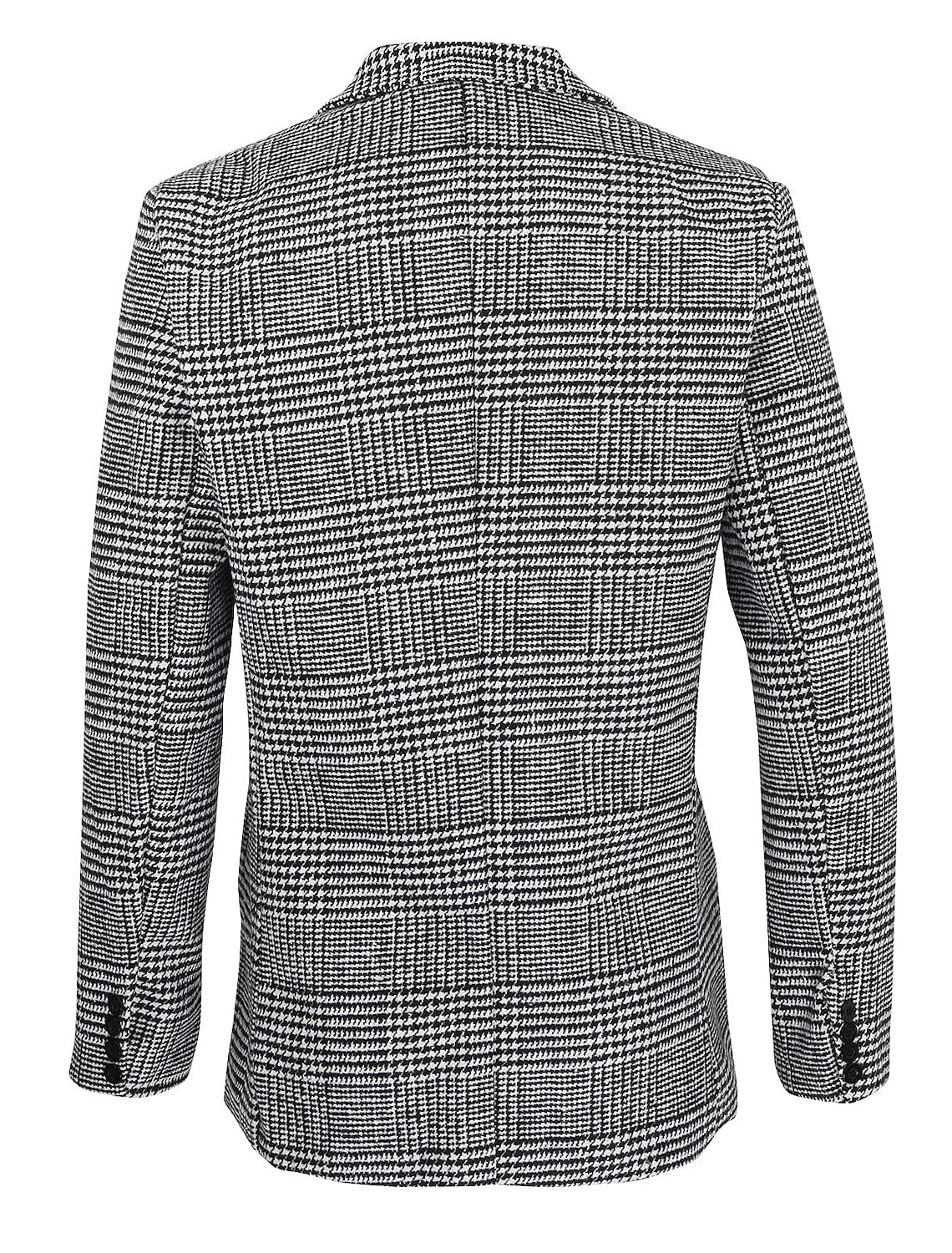 Men's Tailored Fit Single Breasted Two-buttons Houndstooth Casual Jacket - Image 3