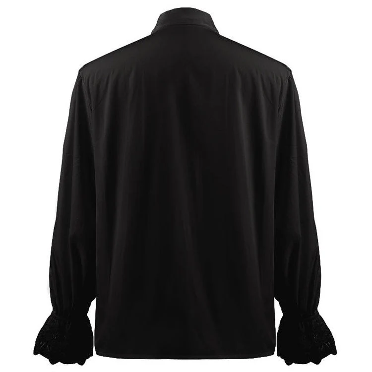 Men's Vampire Renaissance Victorian Steampunk Ruffle Medieval Halloween Costume - Image 2