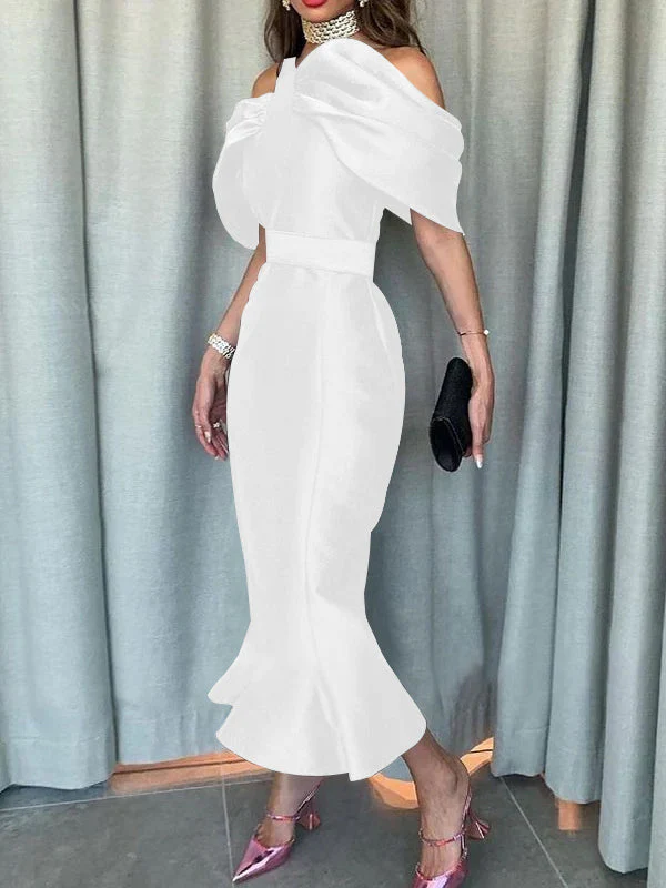 Mermaid/Trumpet Off-the-Shoulder Ankle-Length Evening Dresses - Image 15