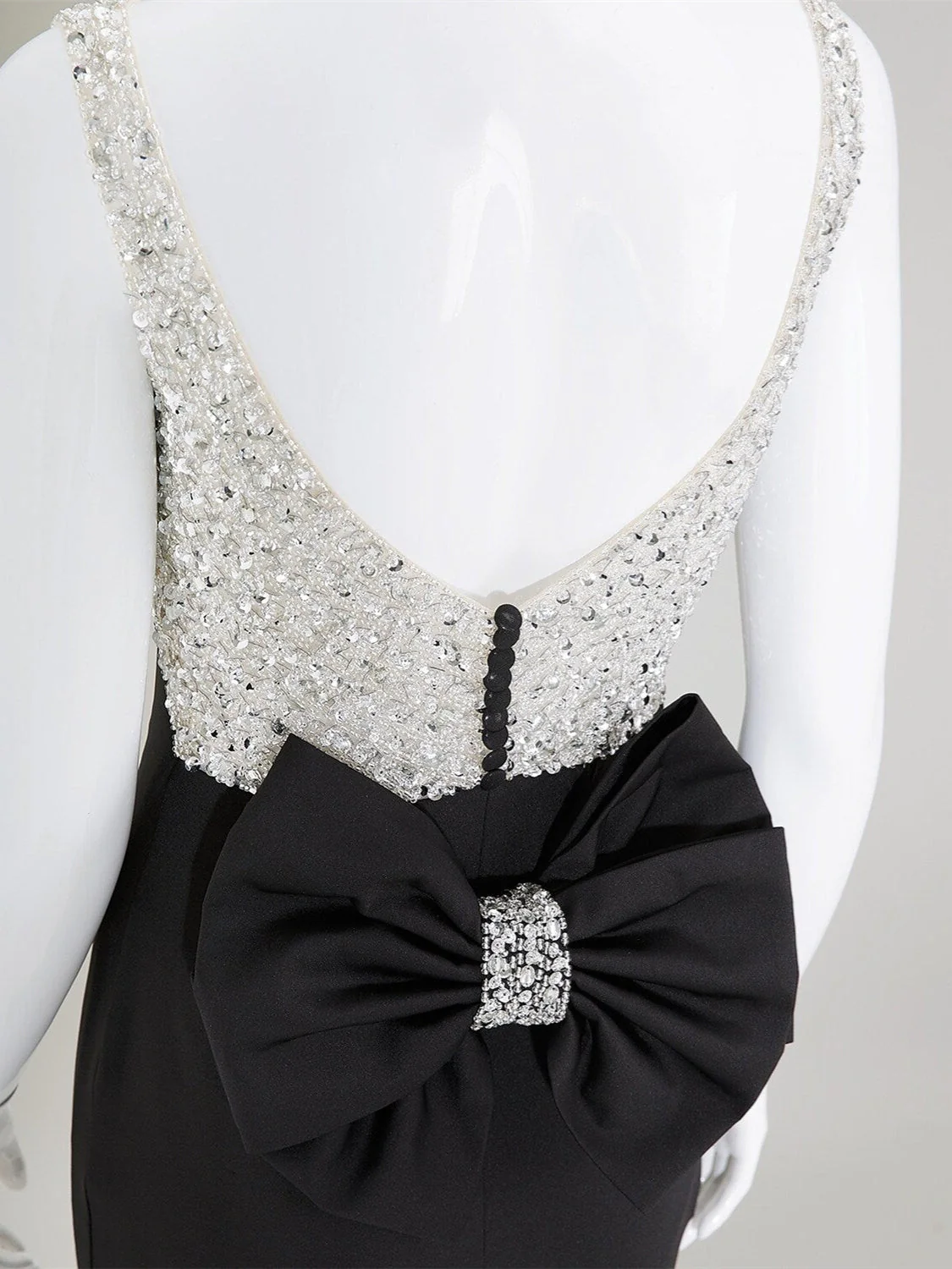 Mermaid/Trumpet  Scoop Neck Court Train Evening Dresses with Bow(s) Beading - Image 5