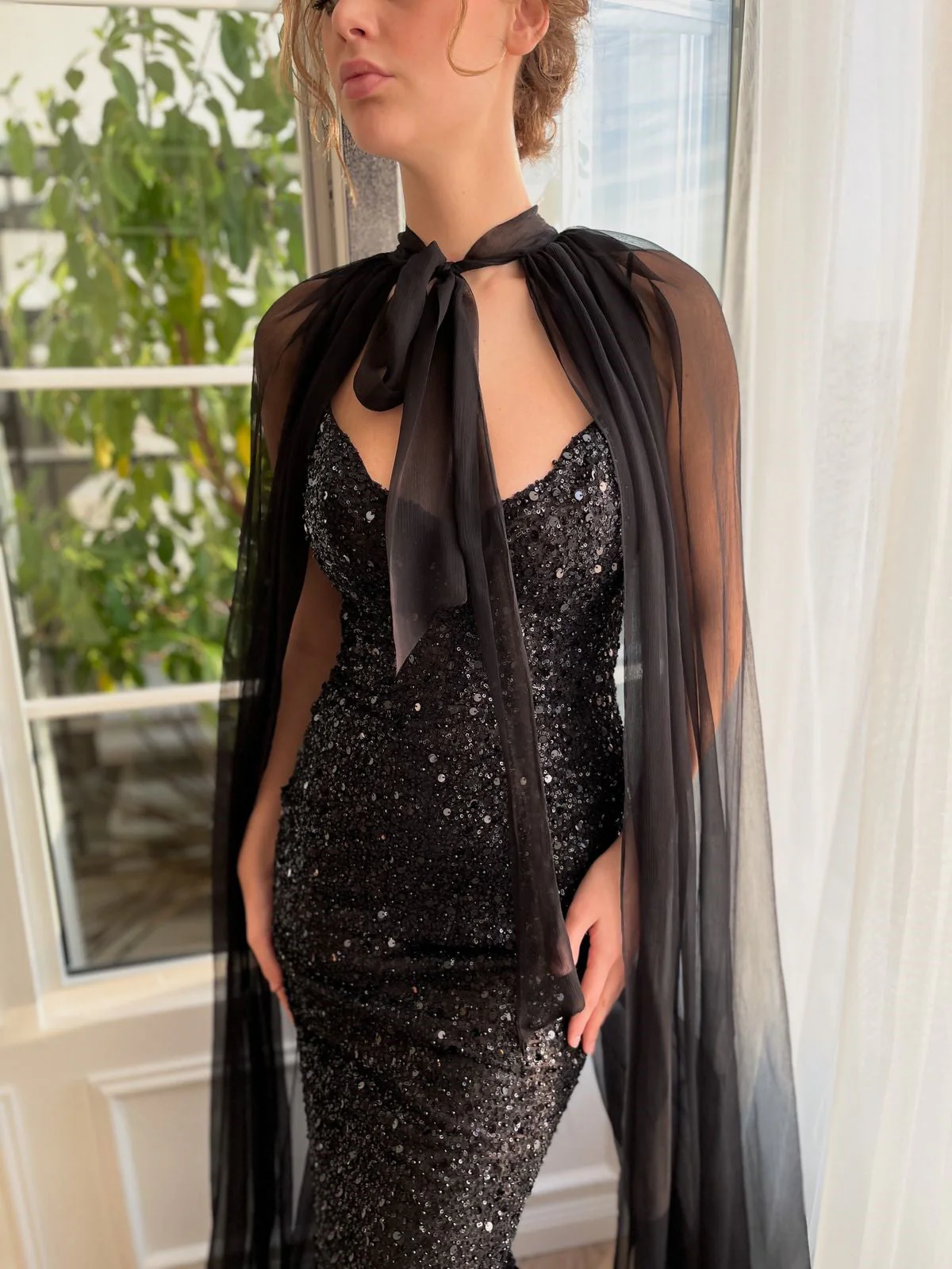 Mermaid/Trumpet Sweetheart Sleevesless Floor-Length Prom Dresses With Wrap - Image 2