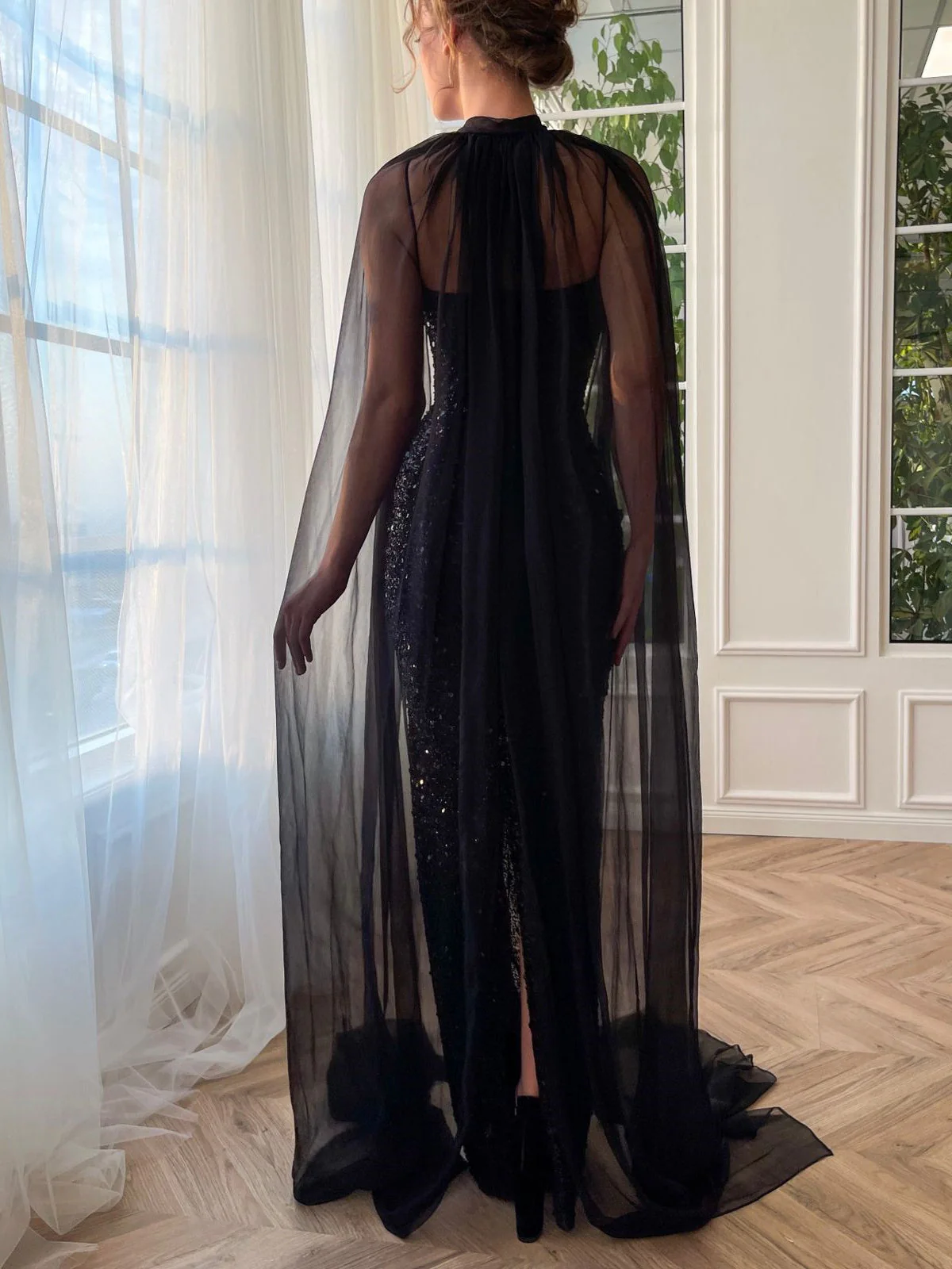 Mermaid/Trumpet Sweetheart Sleevesless Floor-Length Prom Dresses With Wrap - Image 3