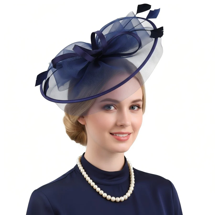 Mother of the Bride Elegant Hatinator Secure headband fit - Image 3