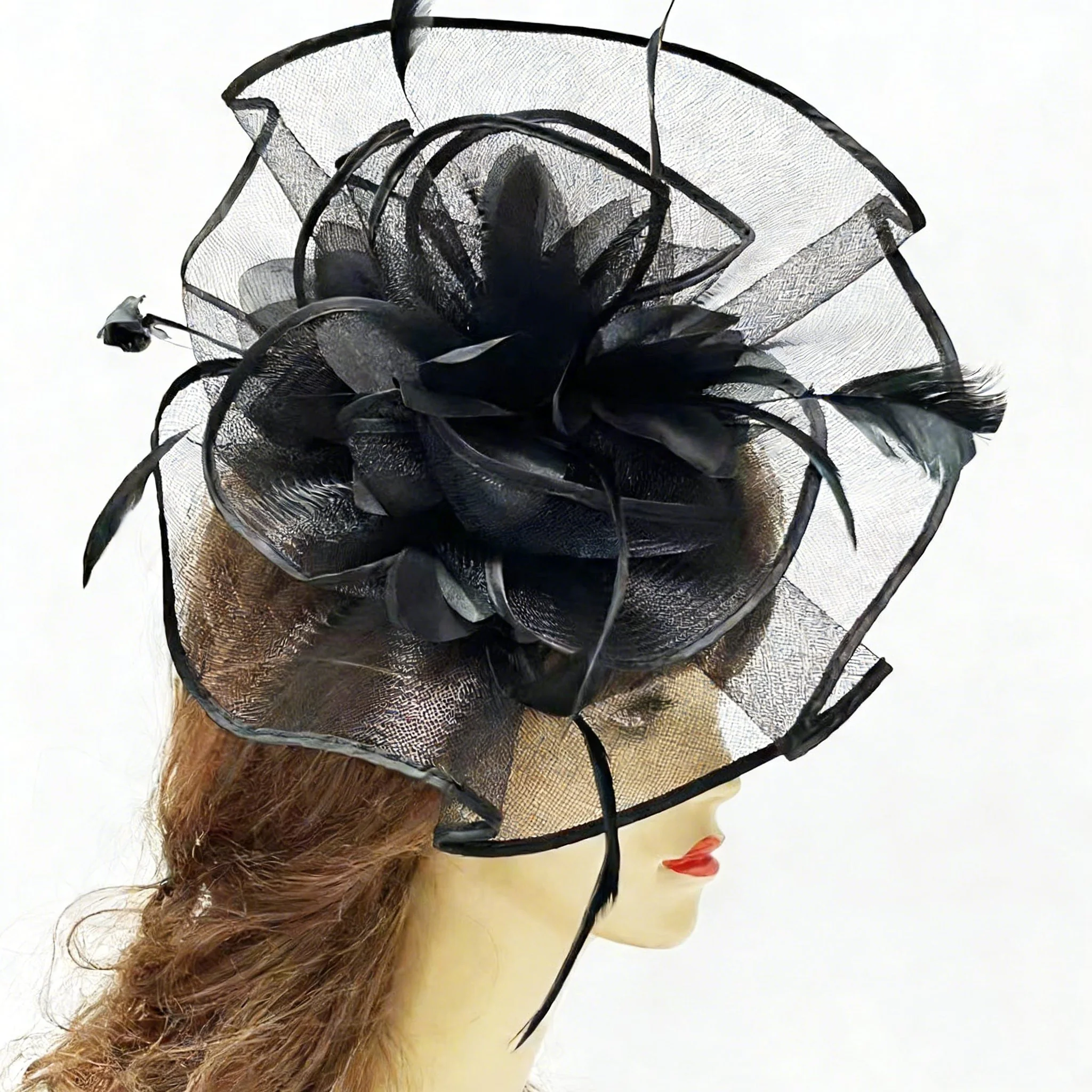 Mother of the Bride Feather Fascinator Wedding Guest - Image 3