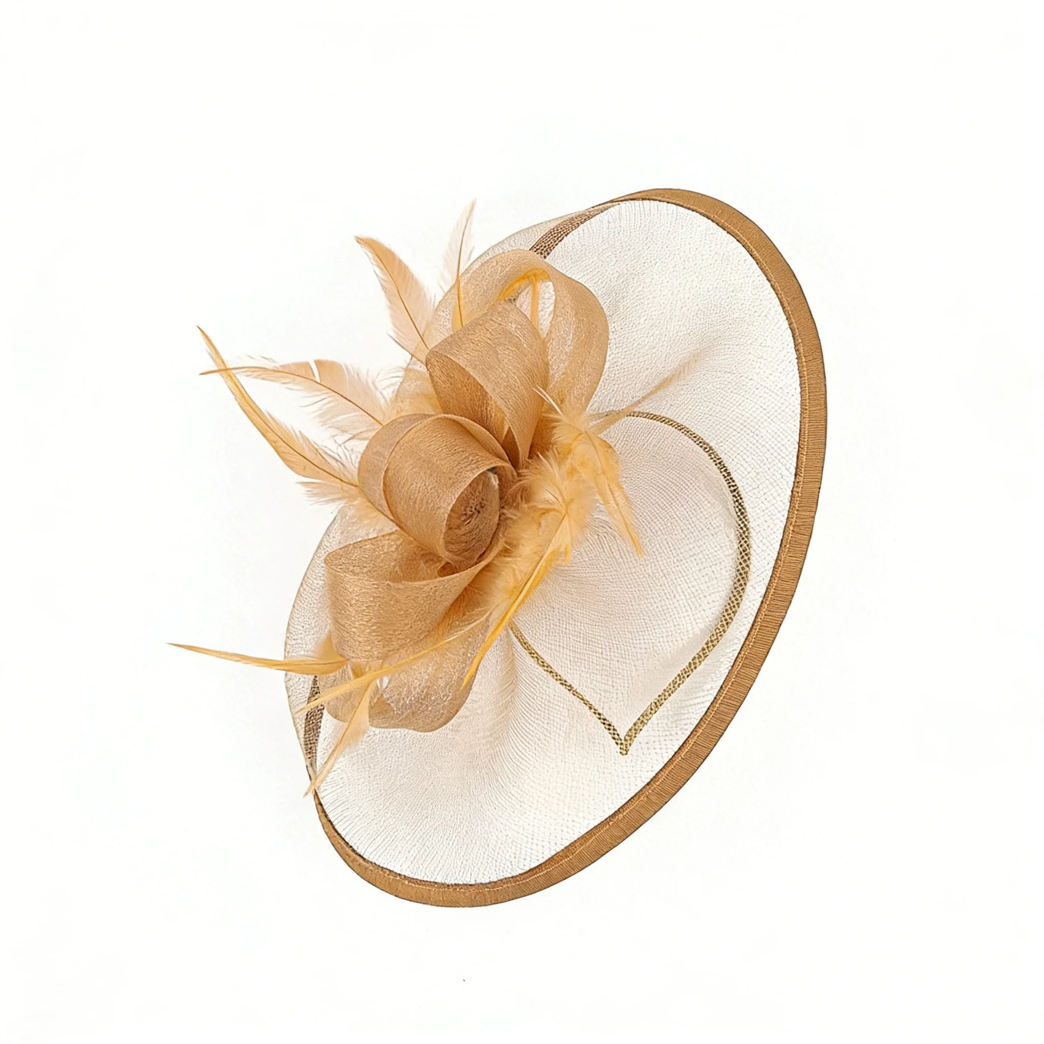 Mother of the Bride Feathered Fascinator Hat Matches Occasion Wear - Image 3