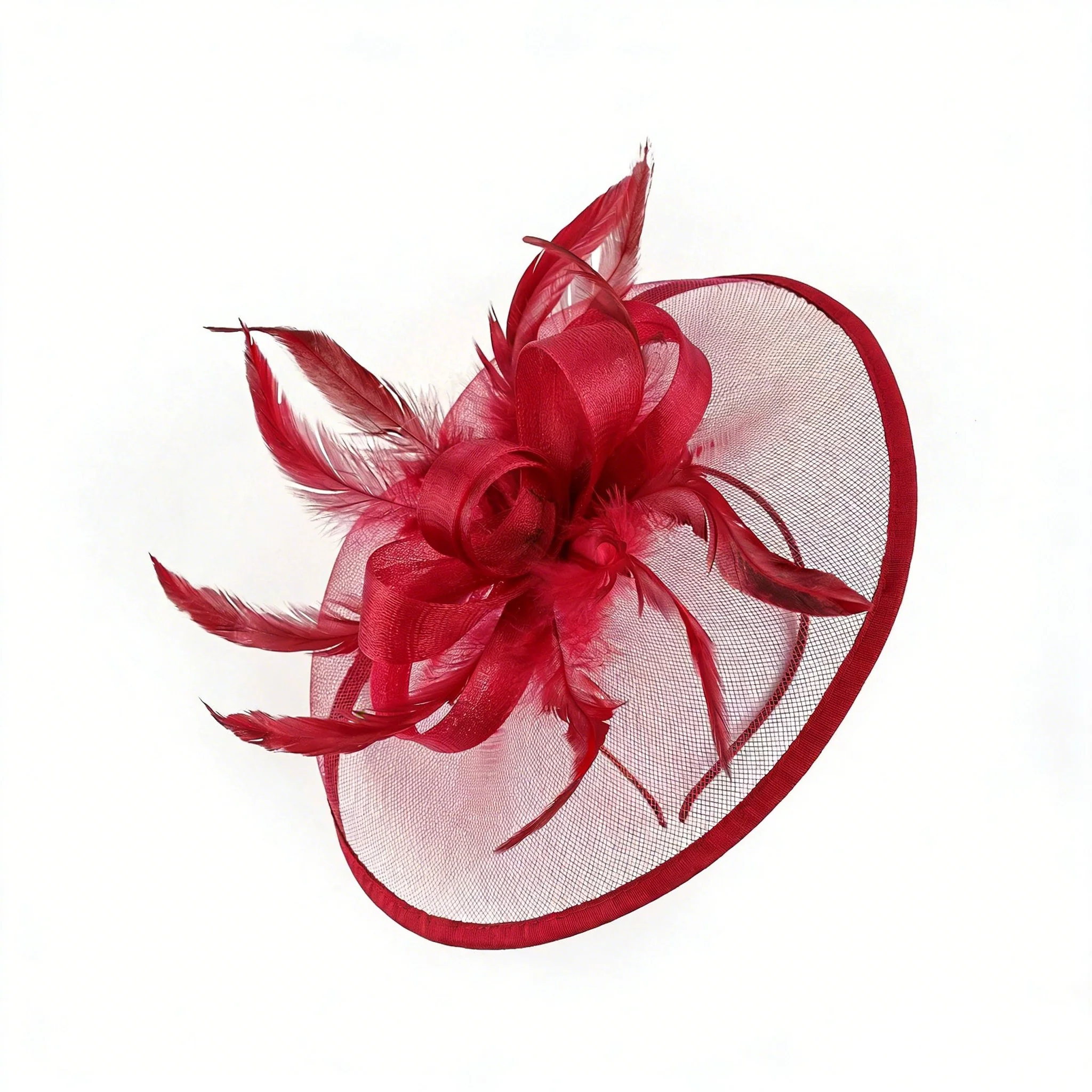Mother of the Bride Feathered Fascinator Hat Matches Occasion Wear - Image 9