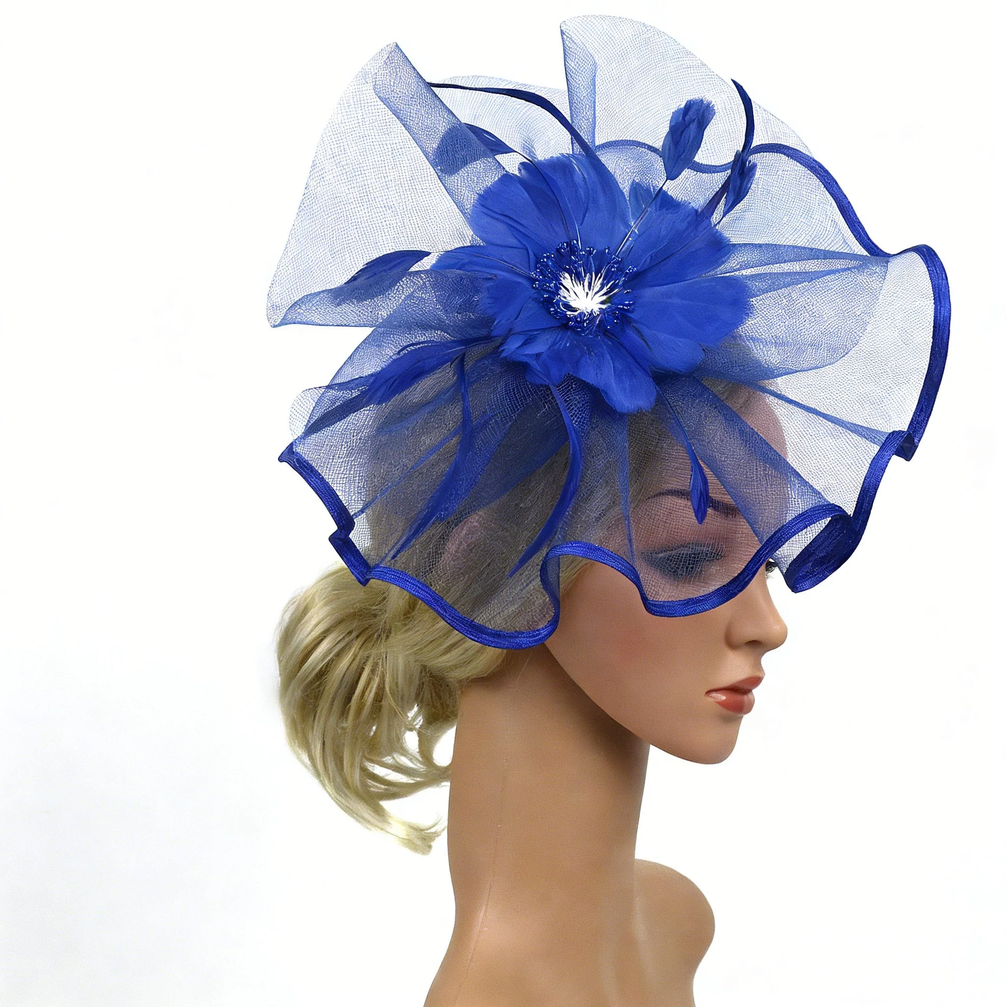 Mother of the Bride Feathered Fascinator Secure headband fit - Image 15