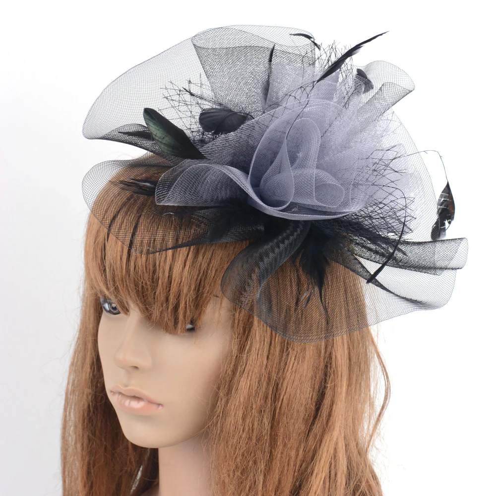 Mother of the Bride Hatinator with Feathers Wedding Guest - Image 2