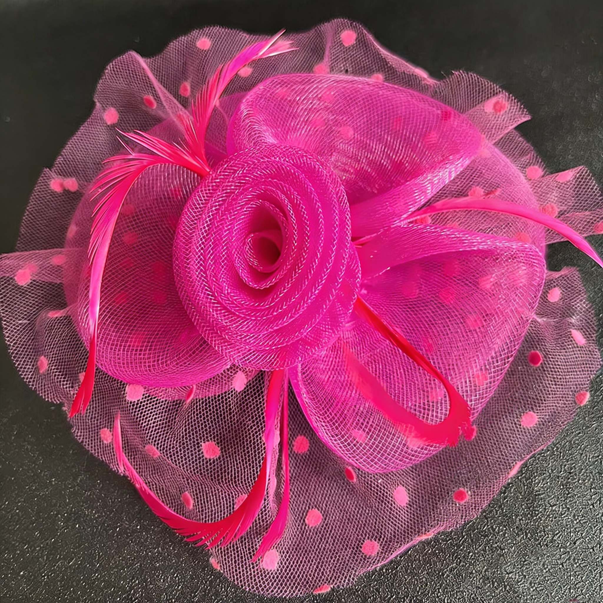 Mother of the Bride Netting Fascinator Wedding Guest - Image 3