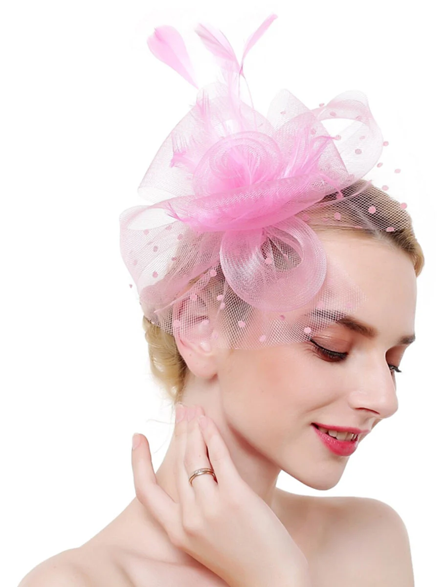 Organza Elegant Wedding Cocktail Party Feather Fascinator/Headpiece With MiniSpot - Image 9
