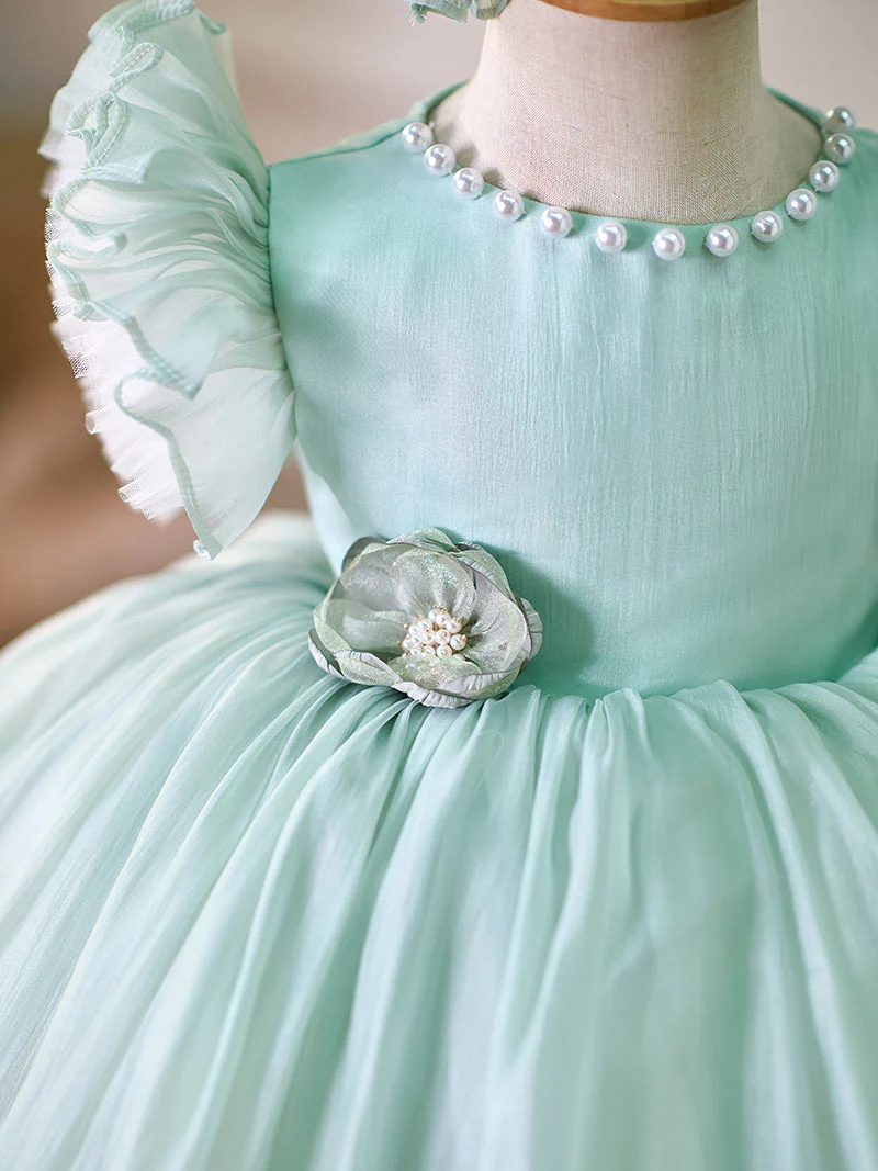 Organza Knee-length 1st Birthday Toddler Party Dress - Image 4