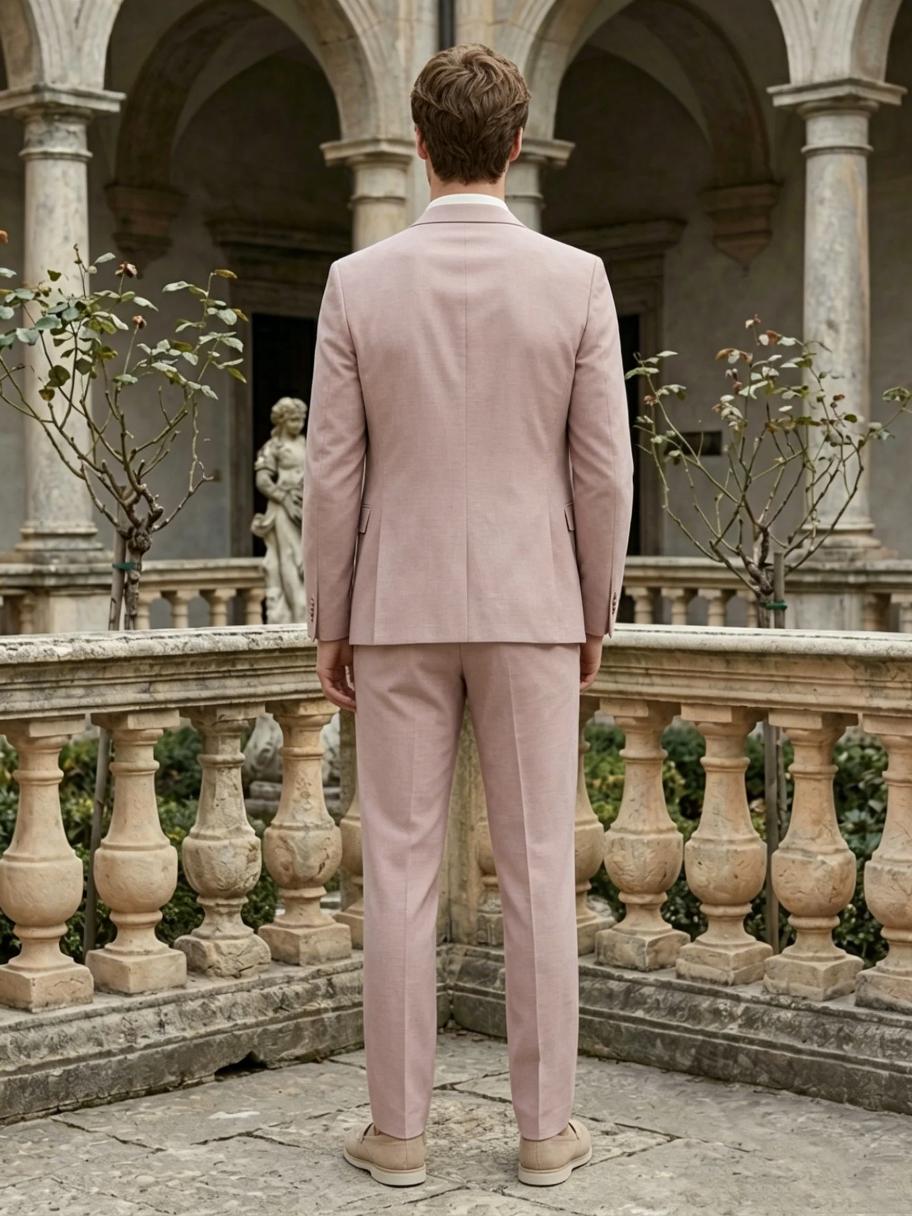 Pale Pink Bi-Stretch Comfort Suit - Image 2