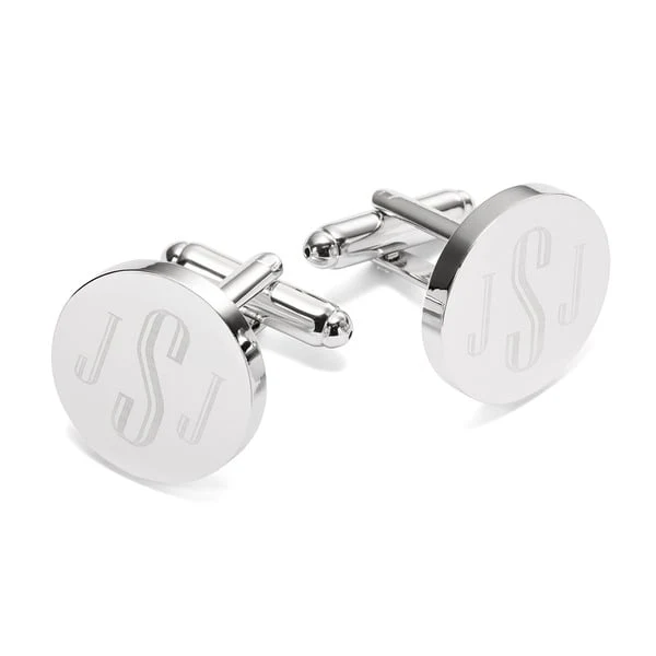 Personalized Modern Formal Mens Stainless Steel Cufflinks - Image 2