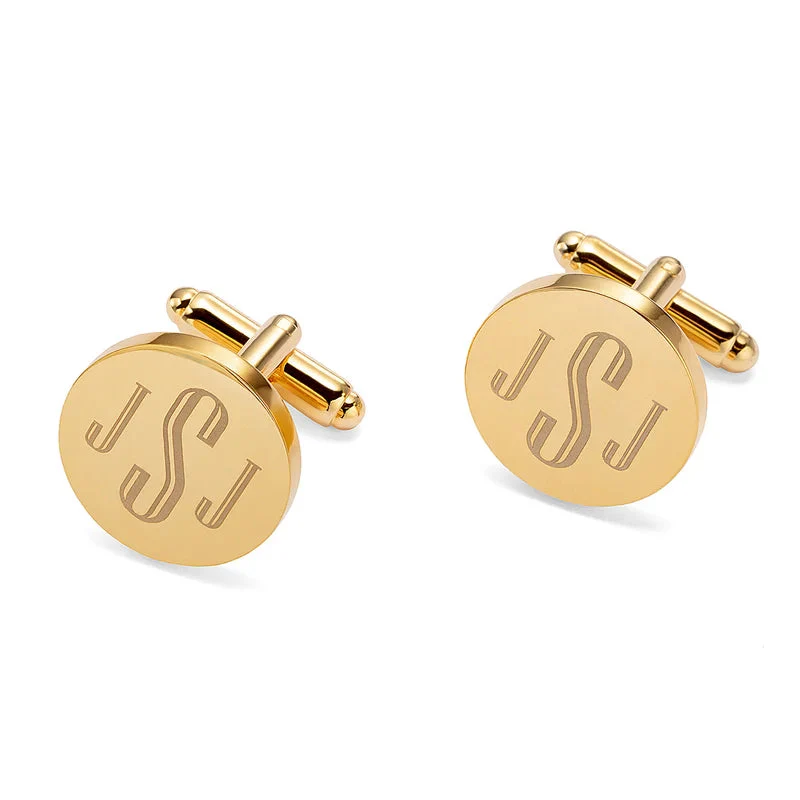 Personalized Modern Formal Mens Stainless Steel Cufflinks - Image 3