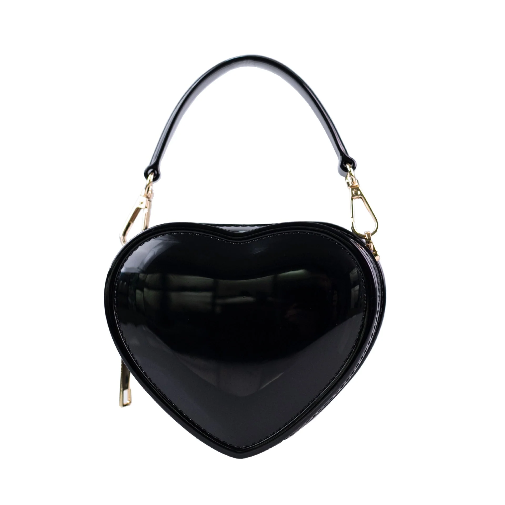 Pink Sweet PVC Heart Jelly Fashionable Evening Clutch Bag - Image 5