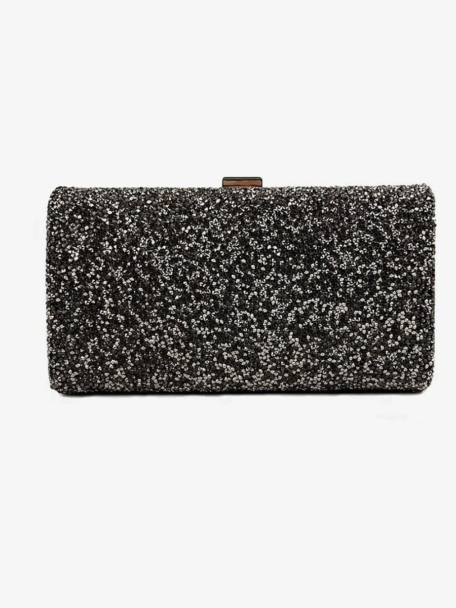 Polyester Large Capacity Multi Carry Rhinestone Chain Evening Bags - Image 6