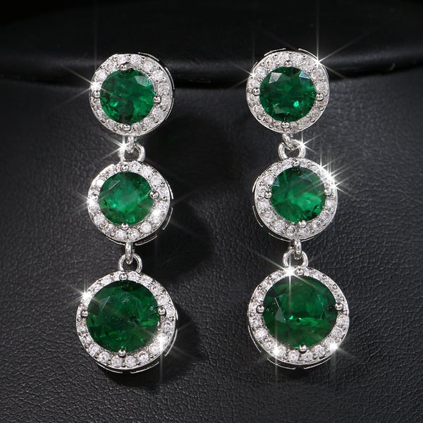 Rhinestone Dangle Earrings - Image 3