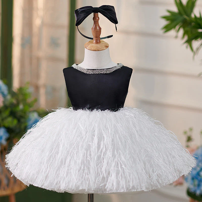 Satin Knee-length 1st Birthday Party Baby Girl Dress - Image 5