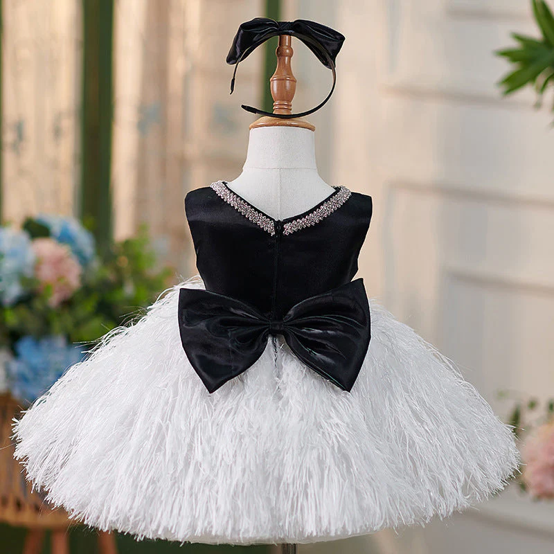 Satin Knee-length 1st Birthday Party Baby Girl Dress - Image 7
