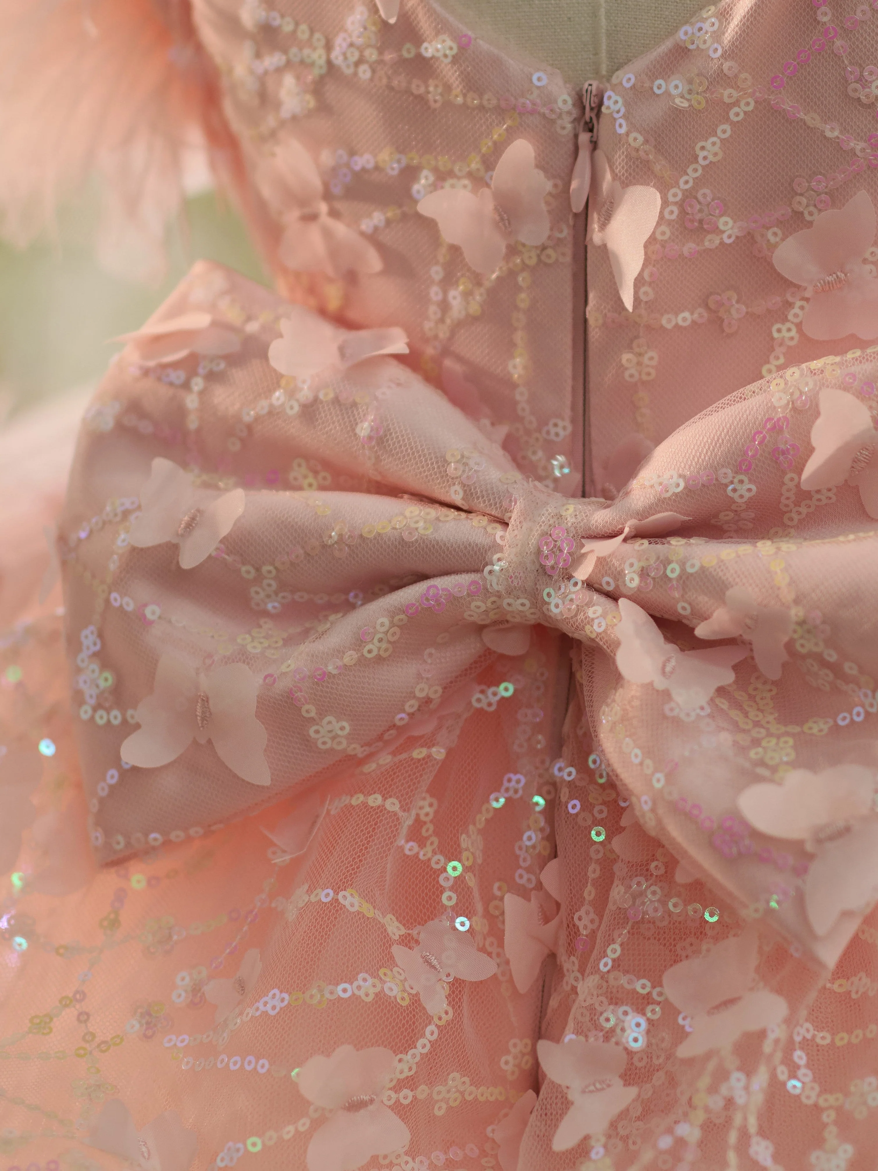 Sequins Tulle Knee-length 1st Birthday Party Dress - Image 9