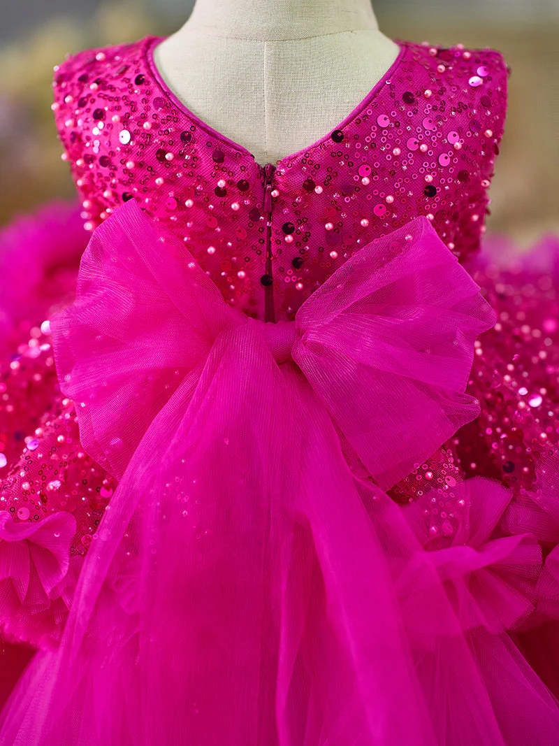 Sequins Tulle Knee-length Baby Girl Dress - Image 6