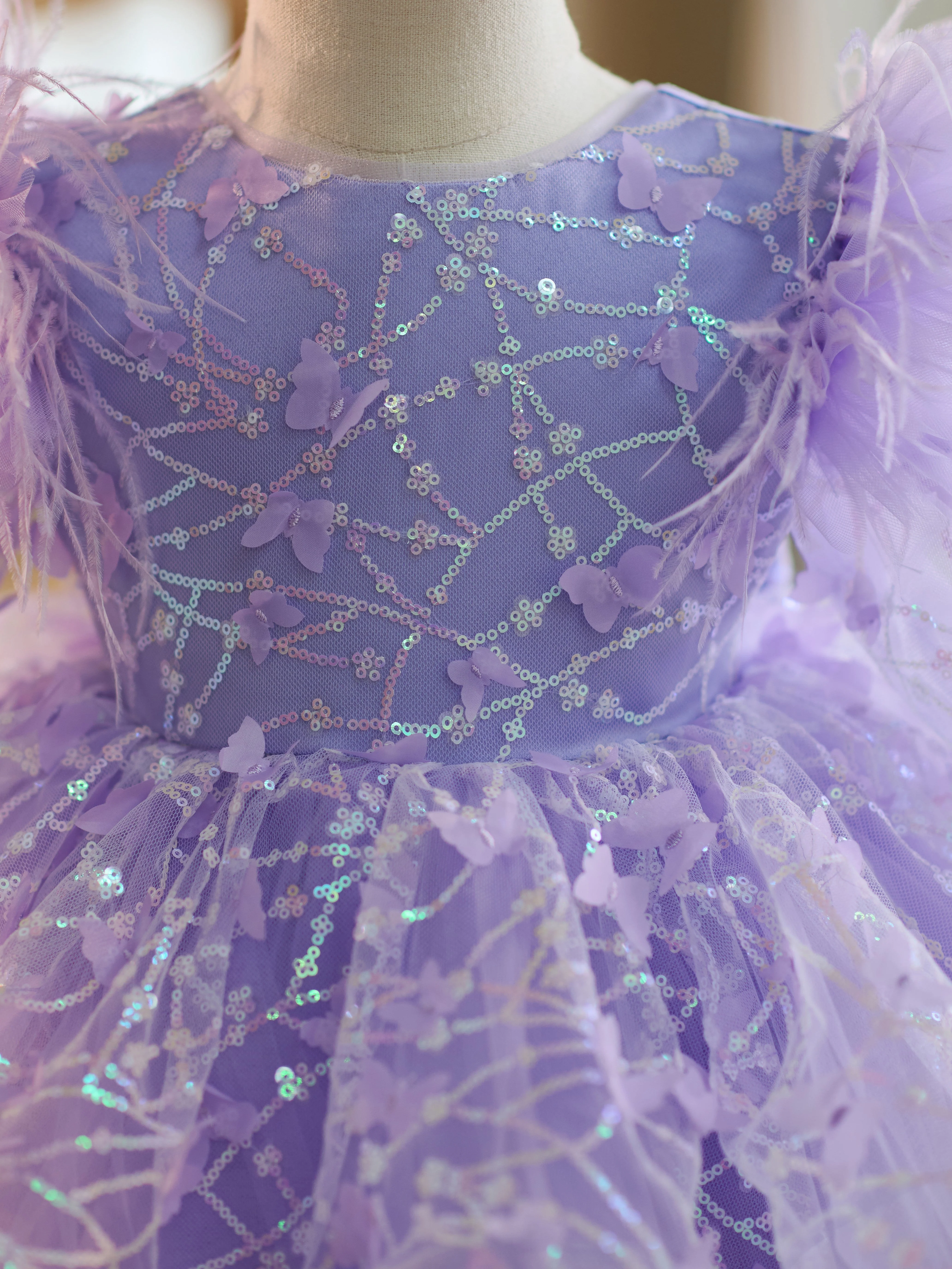 Sequins Tulle Knee-length Baby Girl Dress - Image 4