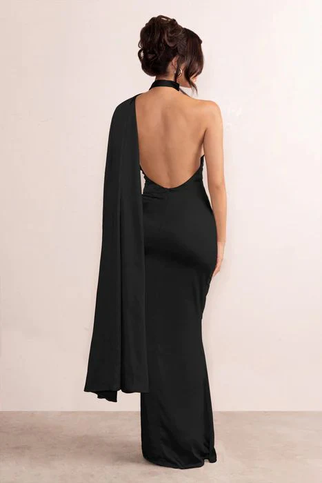 Sheath/Column Halter Floor-length Prom Dresses - Image 7
