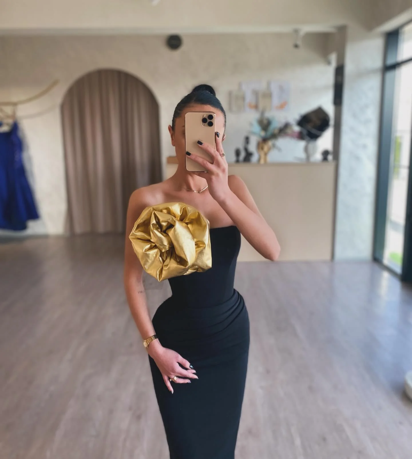 Sheath/Column Strapless Sleeveless Floor-Length Long Evening Dresses With Sash - Image 5