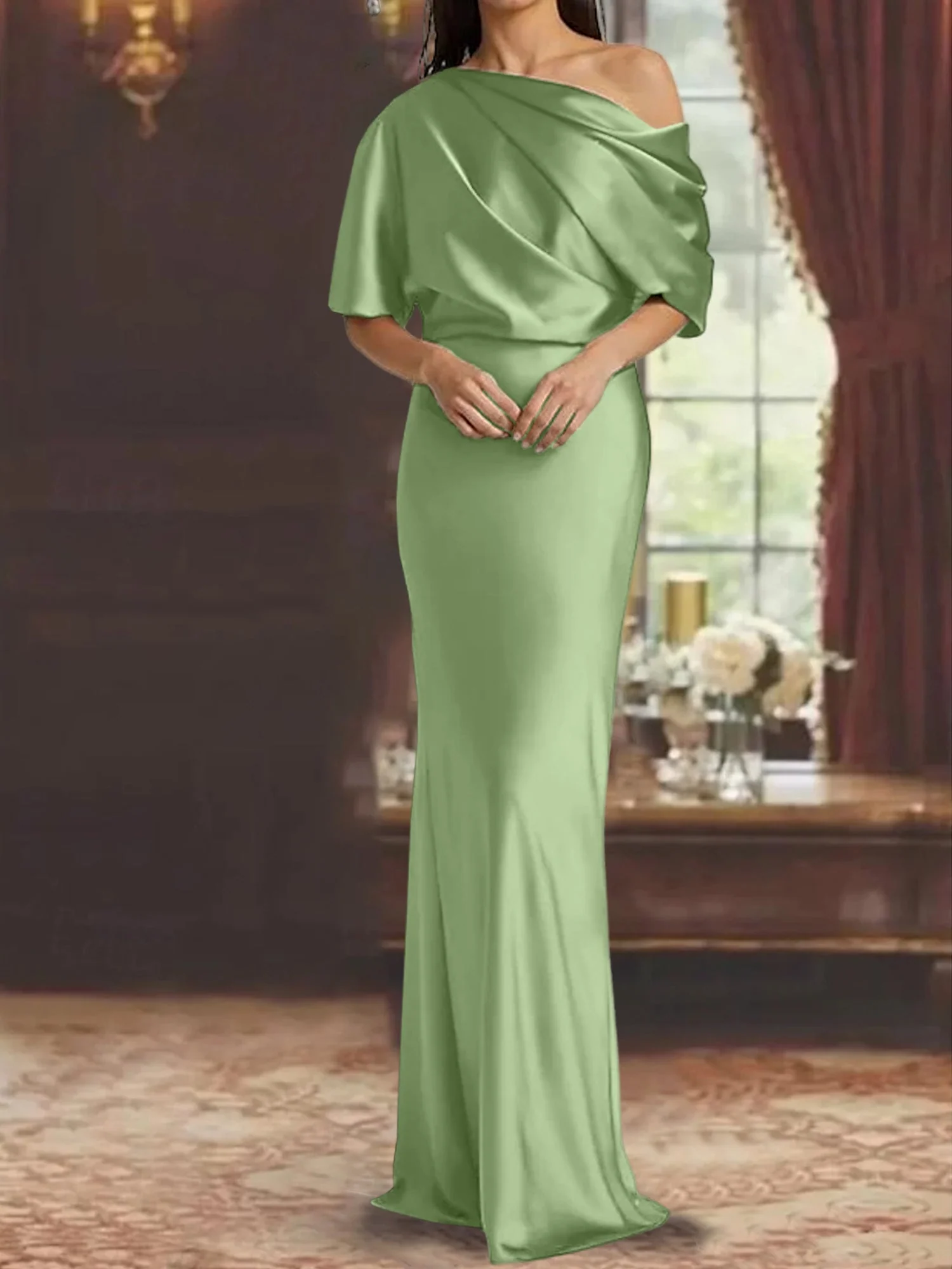 Sheath/Column One-Shoulder Mother of the Bride Dresses - Image 20