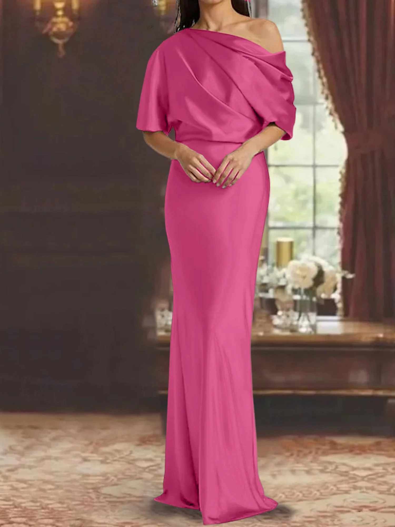 Sheath/Column One-Shoulder Mother of the Bride Dresses - Image 29