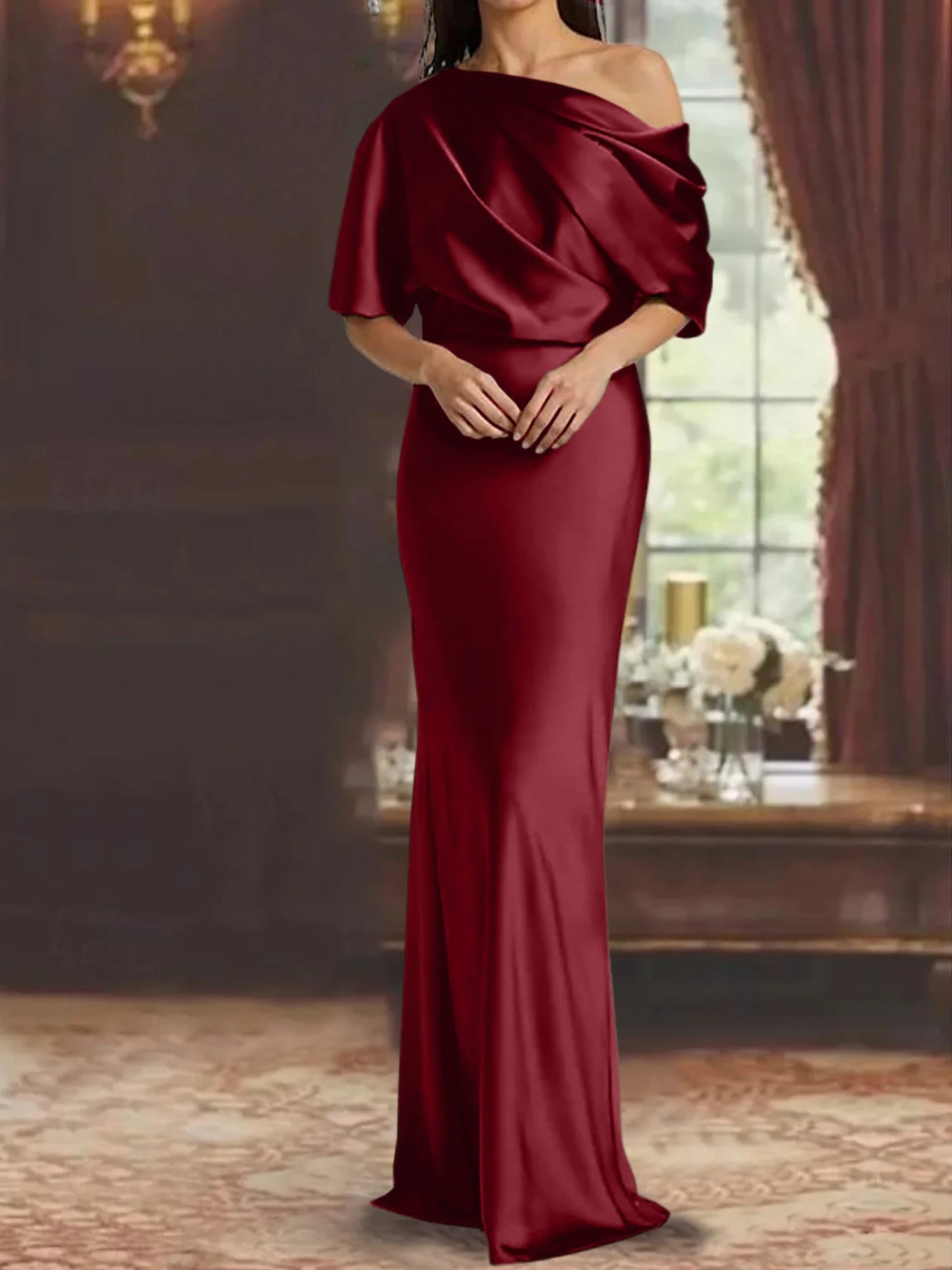 Sheath/Column One-Shoulder Mother of the Bride Dresses - Image 33
