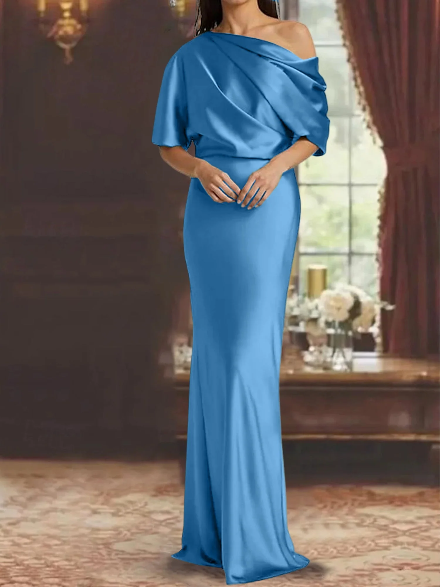 Sheath/Column One-Shoulder Mother of the Bride Dresses - Image 37