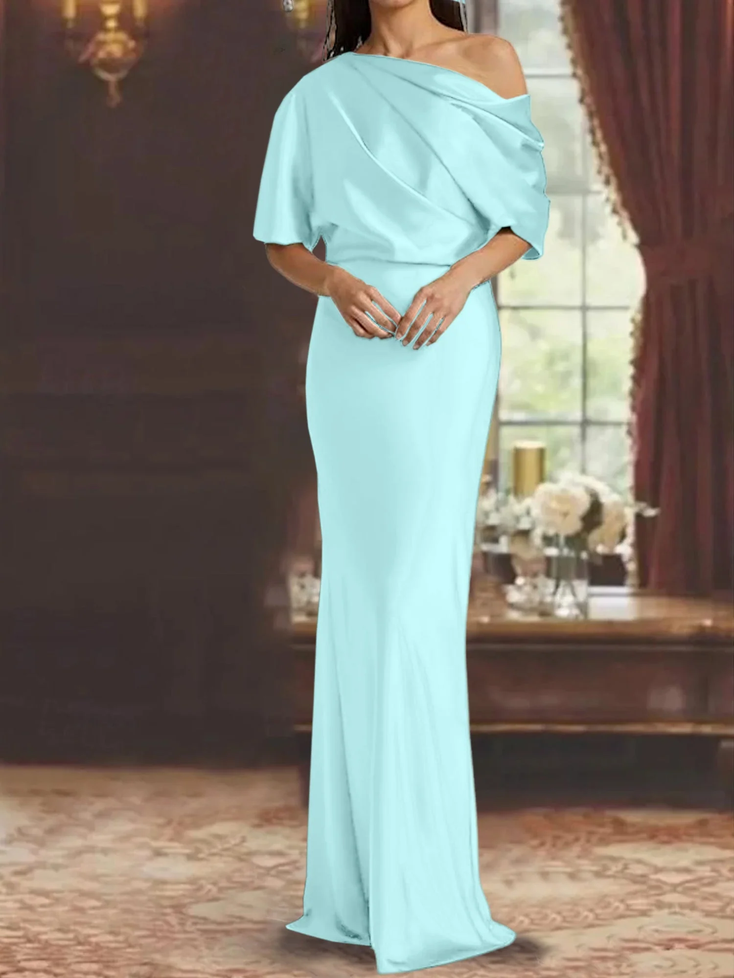 Sheath/Column One-Shoulder Mother of the Bride Dresses - Image 38