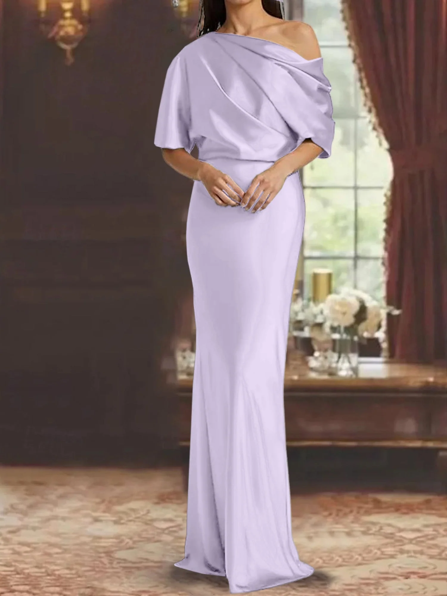 Sheath/Column One-Shoulder Mother of the Bride Dresses - Image 39