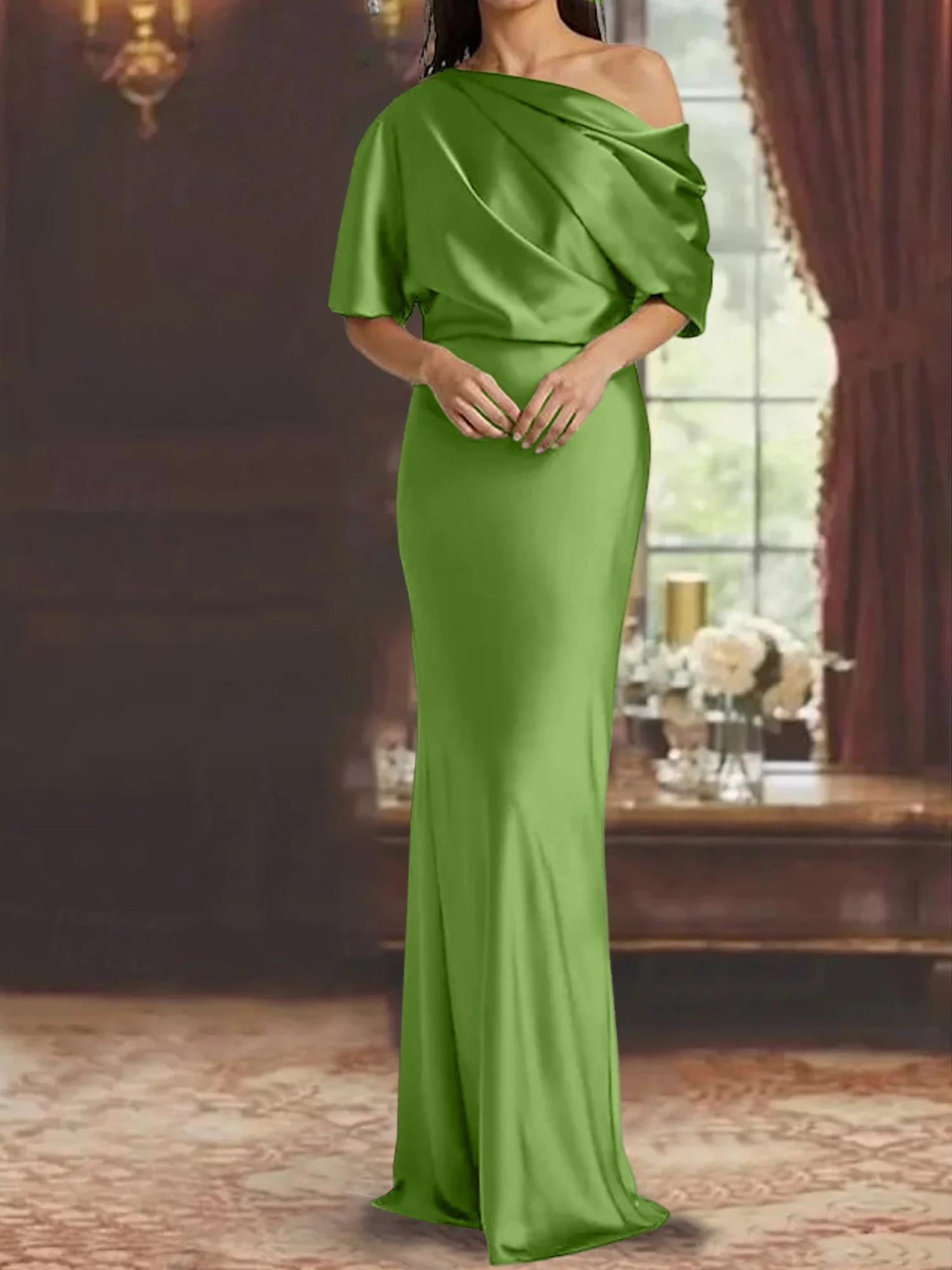 Sheath/Column One-Shoulder Mother of the Bride Dresses - Image 47
