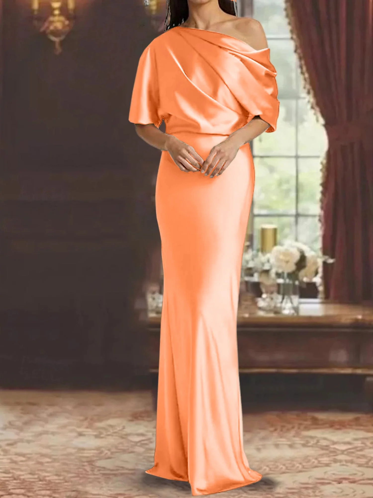 Sheath/Column One-Shoulder Mother of the Bride Dresses - Image 48
