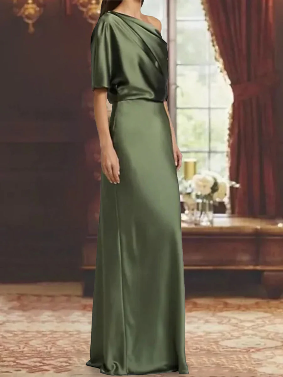 Sheath/Column One-Shoulder Mother of the Bride Dresses - Image 6