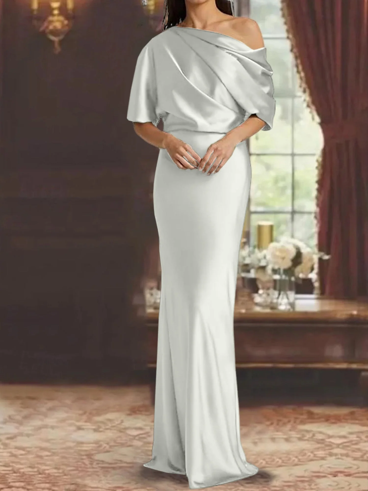 Sheath/Column One-Shoulder Mother of the Bride Dresses - Image 60