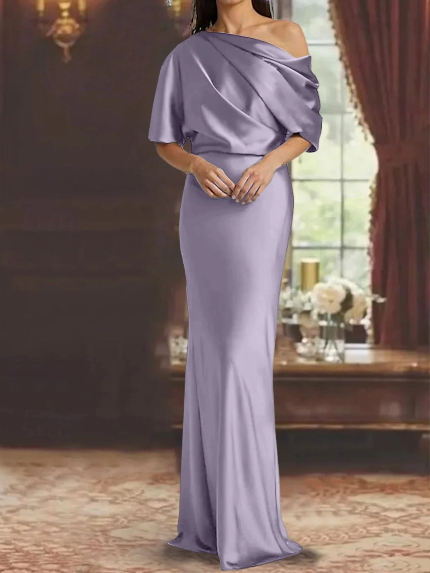 Sheath/Column One-Shoulder Mother of the Bride Dresses - Image 71