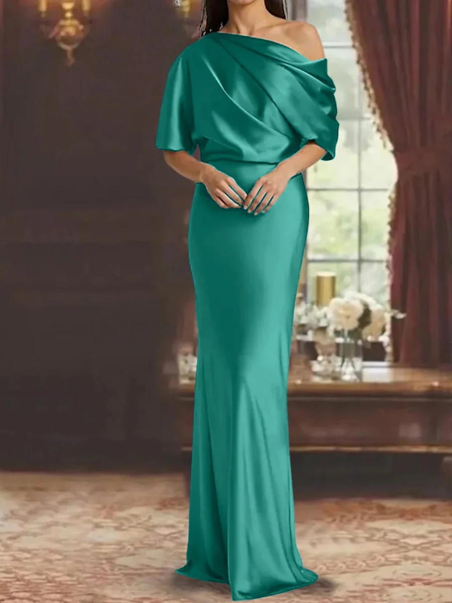 Sheath/Column One-Shoulder Mother of the Bride Dresses - Image 73