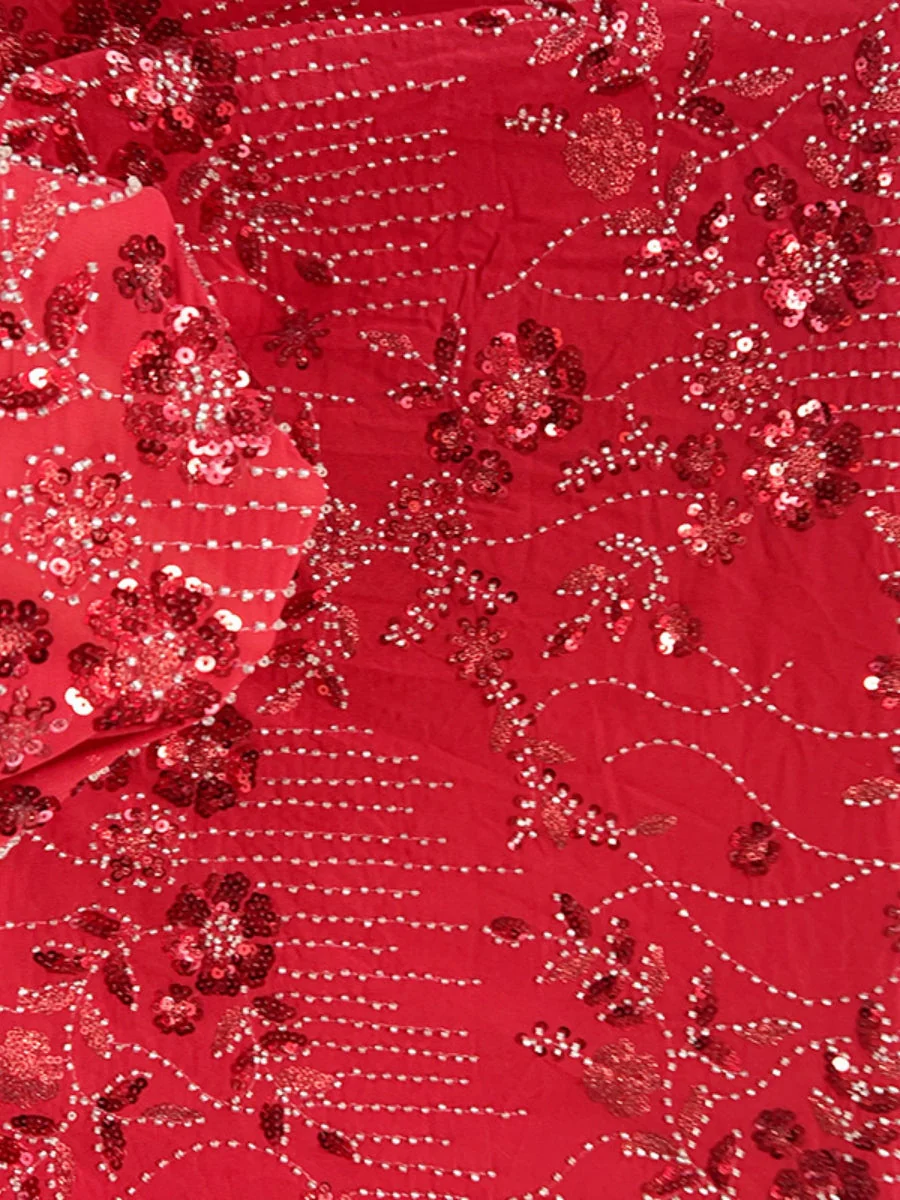 Sheath/Column Scoop Sequins Lace Mother of the Bride Dresses 3/4 Sleeves Floral Ankle-Length - Image 4
