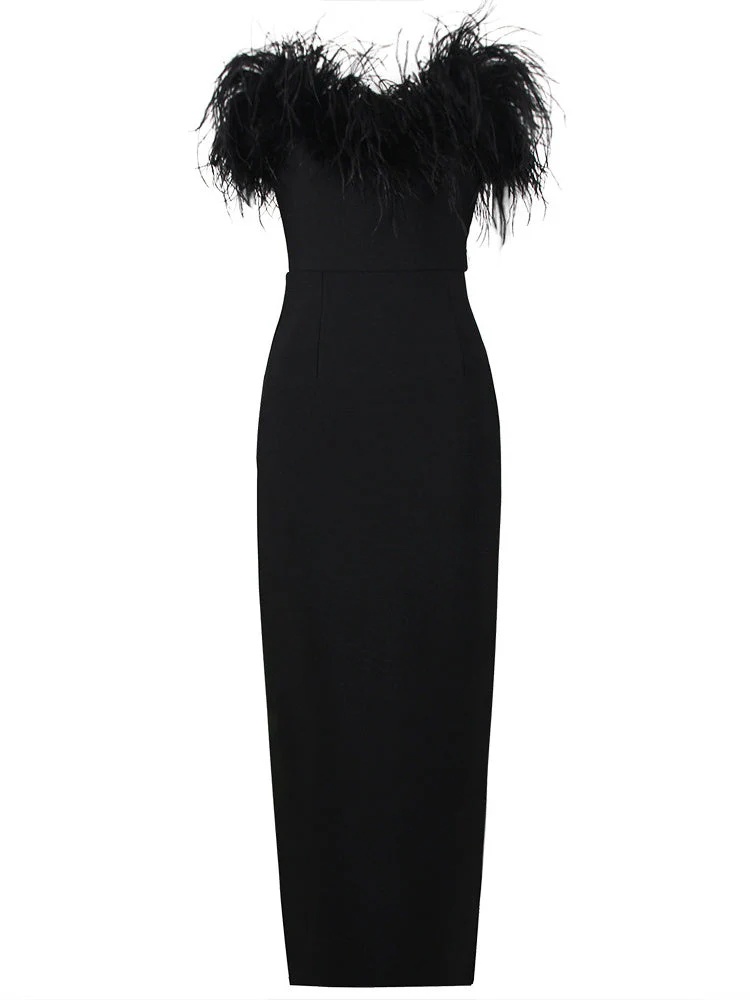 Sheath/Column Sleeveless One-Shoulder Ankle Length Wedding Guest Dresses - Image 3