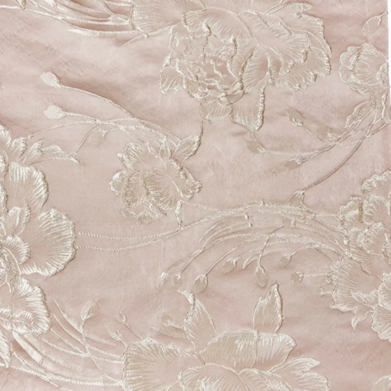 Sheath/Column Square Collar Jacquard Mother of the Bride Dresses Ruched Ankle-Length Floral Short Sleeves - Image 5