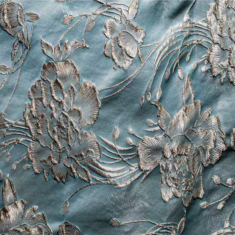Sheath/Column Square Collar Jacquard Mother of the Bride Dresses Ruched Ankle-Length Floral Short Sleeves - Image 7